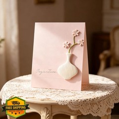 MCPOOX Flowers White Vase Cutting Die 2.4×2.2in Scrapbook