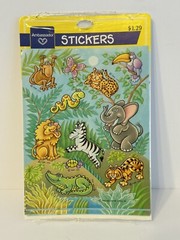 Vintage 1989 Stickers 4 Sheets Ambassador Hallmark Animals Sealed Made In USA