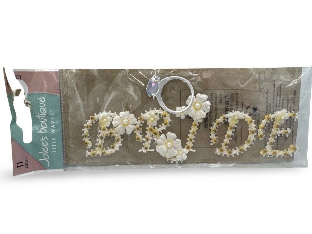 Vintage Bride Scrapbook Embellishment Wedding Craft Stickers 3D NOS Stickers