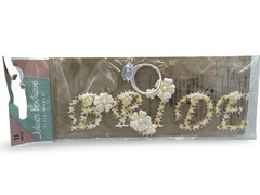 Vintage Bride Scrapbook Embellishment Wedding Craft Stickers 3D NOS Stickers