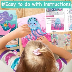 Mermaid Gem Sticker Kit for Kids – 800 Stickers, 8 Underwater Themes