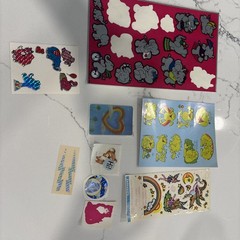 Vintage stickers 80s lot. Unicorns, Elephants, Frogs. Mixed Brands.