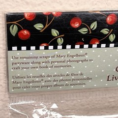 MARY ENGELBREIT Chipboard Cherry Cherries Tag 5 Pages Mini Scrapbook Ring Bound
