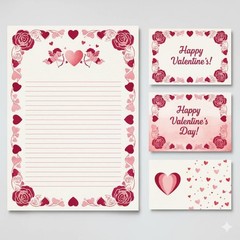 Cute Valentine Paper Sets Junk Journal Scrapbook Choose A Set