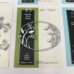 Memory Box Dies LOT of 6 Floral Wreath English Rose Bouquet Flourish Oval Frame