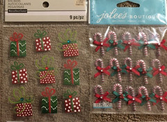 Lot 7 Pks Christmas Stickers For Crafts/Scrapbook Recollections & Jolee’s 3-D