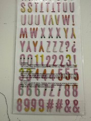 American Craft Thickers Color Fresh Foam Alaphabet Stickers 153PC Scrapbooking