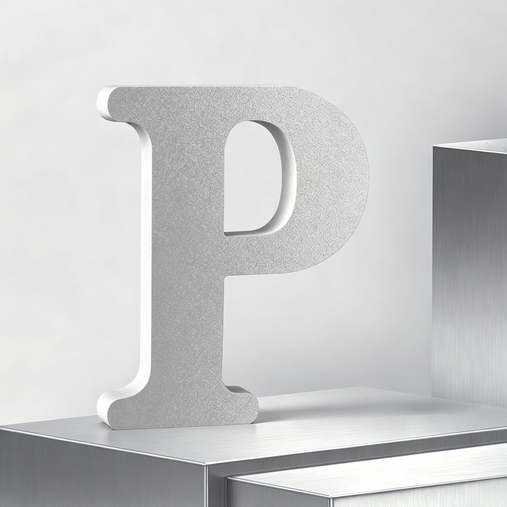 AOCEAN 6 Inch Silver Wood Letters Unfinished Wood Letters for Wall Decorative…
