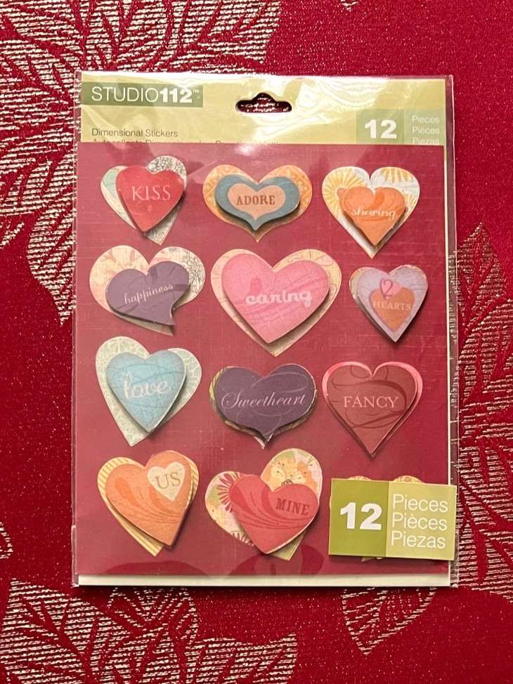 VALENTINE LOVE CONVESATION HEART 3D STICKERS – K & COMPANY
