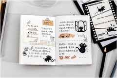 Adorable Mini Black Cat Stickers: Ideal for Scrapbooks, Journals, DIY Decor,