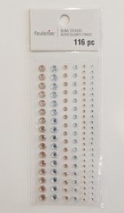 Silver & Rose Gold Rhinestones Bling Gems Scrapbooking Stickers Recollections