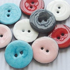 Chenkou Craft New Enamel Coco Two Holes Sewing Buttons Button Overcoat Decora…