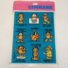 Vintage 1978 Hallmark Garfield The Cat Stickers New Sealed 4 Sheets