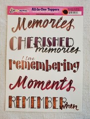 ALL MY MEMORIES ALL IN ONE TOPPERS Memories 2001 A1-T0113