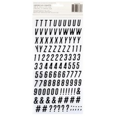 American Crafts COAST TO COAST ALPHA THICKERS (245PC) PUFFY STICKERS scrapbook