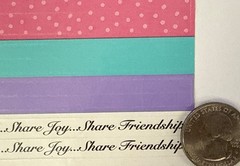 SHARE FRIENDSHIP Stickers(17pc) Girl•Cat•Handprint•Bows•Borders•Joy•Card Making•