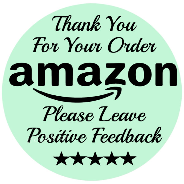 Amazon Thank You for Your Purchase Feedback Stickers 15 colors to choose from