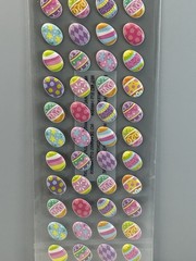Recollections COLORFUL EASTER EGGS Puffy Stickers 44 Stickers