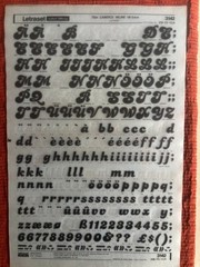 Three Letraset INSTANT LETTERING Transfer 60pt & 72pt Candice Inline nice 1