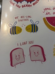 Valentines Day Sticker Sheet Funny Humor Puns Dad Jokes