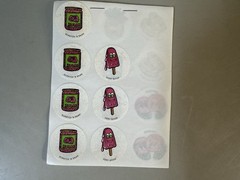 Lot Of 3 CTP 1981 Scratch and Sniff Sticker Sheets RASPBERRY Orange Pineapple