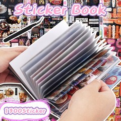 1300Pcs Cute Scrapbook Stickers Travel Y2k Japanese Sticker Book for Adult