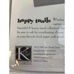 K&C Company Happy Trails Adhesive Chipboard Beach Vacation Sticker Set