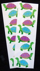 Mrs Grossman Two 2×6″ Sheets Vintage ‘Turtles’ Stickers (c-1990)