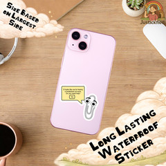 Funny Office Sticker, Work Meme Vinyl Decal, Funny Paperclip Sticker, Coworker