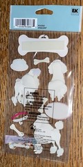RARE Jolees POODLE Dog Food Pet Bone Toys Stick Collar Bed 3D Scrapbook Stickers