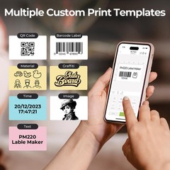 Thermal Labels for Nelko PM220 Label Maker, 2 inch (50mm) Round Thermal Label…