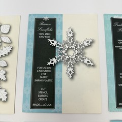 Memory Box Dies LOT of 6 Christmas Snowflake Autumn Border Stocking Pine Tree