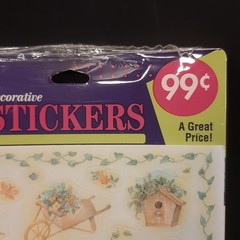 Vintage Ambassador Stickers 1992 Spring Springtime Birdhouse Birds Flowers NOS
