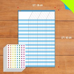 6 Pack 11×17 Inch Dry Erase Incentive Chart with 1056 Reward Stars Tracking