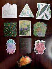 STICKERS x 10 Succulents Fern Plants Flowers Lily’s Mango Orchid Cactus Pl8