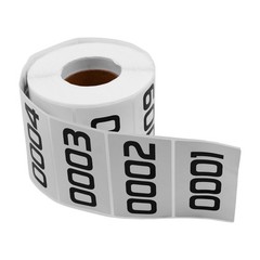 Self-Adhesive Number Stickers 3″x1.5″ for Inventory, Organizing & Storage (0001-