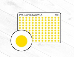 1050-5~~Yellow Tiny Dots Planner Stickers.