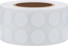 Versatile 2000-Pack White Circle Stickers – Writable, Strong Adhesive Labels