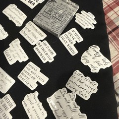 English Newspaper Asthetic Moon Quote Stickers