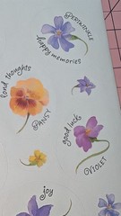 Vintage Hallmark Stickers Flowers And Phrases Encouragement Letter Writing Sheet