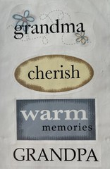 FAMILY Expressions Stickers(8pc) Element•Home•Grandpa•Grandma •Memories•Treasure