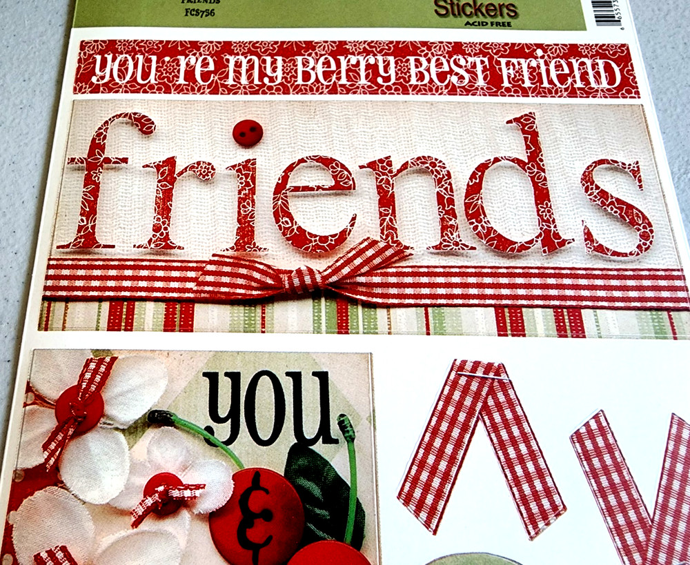 Bo Bunny Friends Cardstock Die Cut Stickers 12″ Scrapbooking 2007 Retired NOS