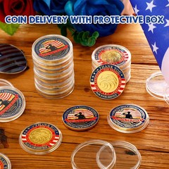 Kigeli 24 Pcs Military Challenge Coins Patriotic with Protective Box Thank You