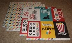 Carta Bella 12×12 Double Sided Scrapbook Papers(4) Circus Party Journaling Cards