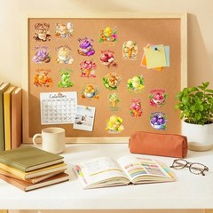 50PCS Summer Watercolor Ice Cream Stickers Pack – Cute Fruit & Dessert Vinyl Dec