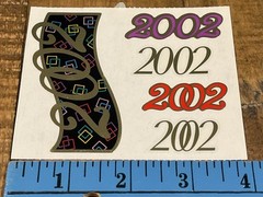 Scrapbook Stickers 2002 Year Card Journal Grossman’s 1 Sheet