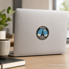 Paris France Sticker 3″ Waterproof Vinyl Decal Eiffel Tower Travel Souvenir