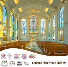 100Pcs Bible Verse Floral Stickers for Scrapbooking and Journals