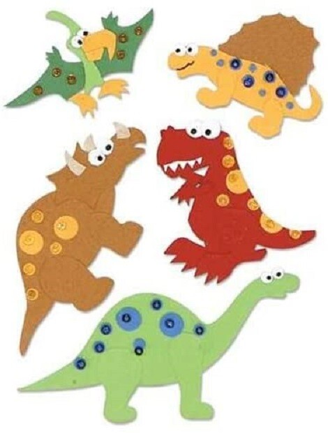 Extinct Dinosaurs – 3-D scrapbook stickers Provo Craft Stand-Outs #43-6128