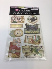 Special Moments 3-D Stickers Travel Camera Train Airplane Scrapbooking 2 Packs
